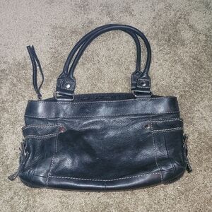Fossil black leather handbag 7582